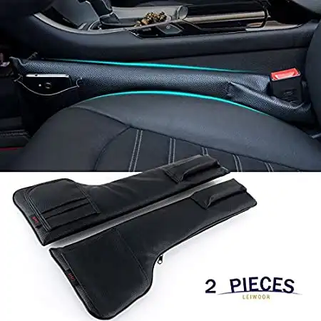 Car Seat Gap Filler Pad (2x Black)