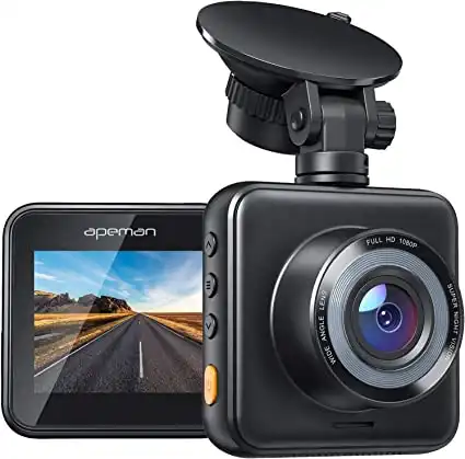 1080P Car Dashcam with Night Vision, Motion Detection, Parking Monitoring, G-Sensor